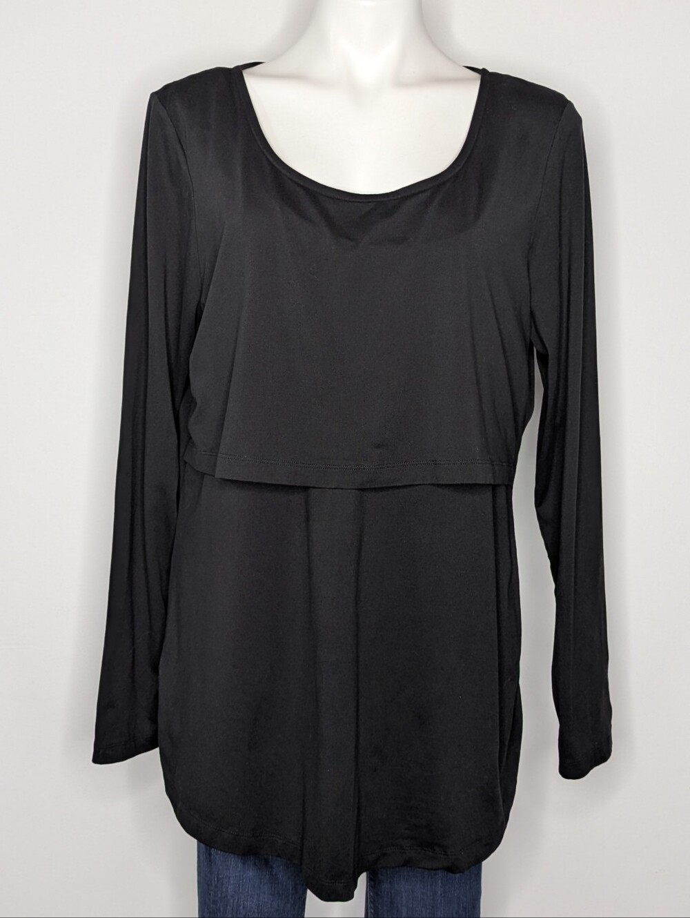 Kindred Bravely Black Long Sleeve Nursing Top 1X